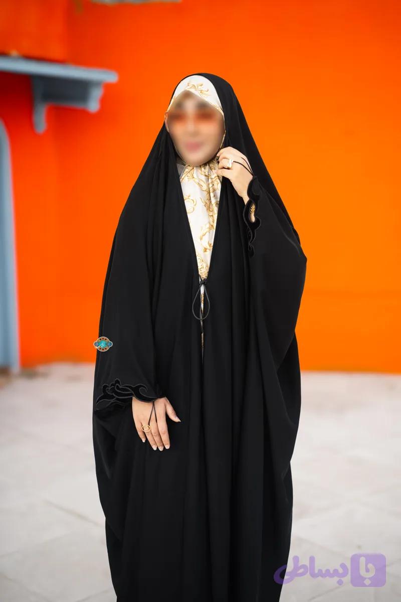 چادر عربی گلدوزی مدل حلما — تصویر 1