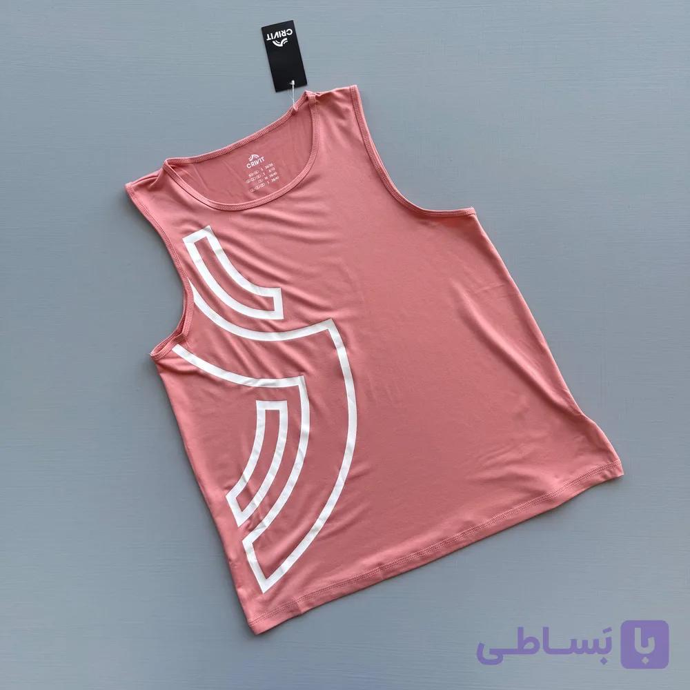 تاپ ورزشی گلبهی طرح سفید (S) — تصویر 1