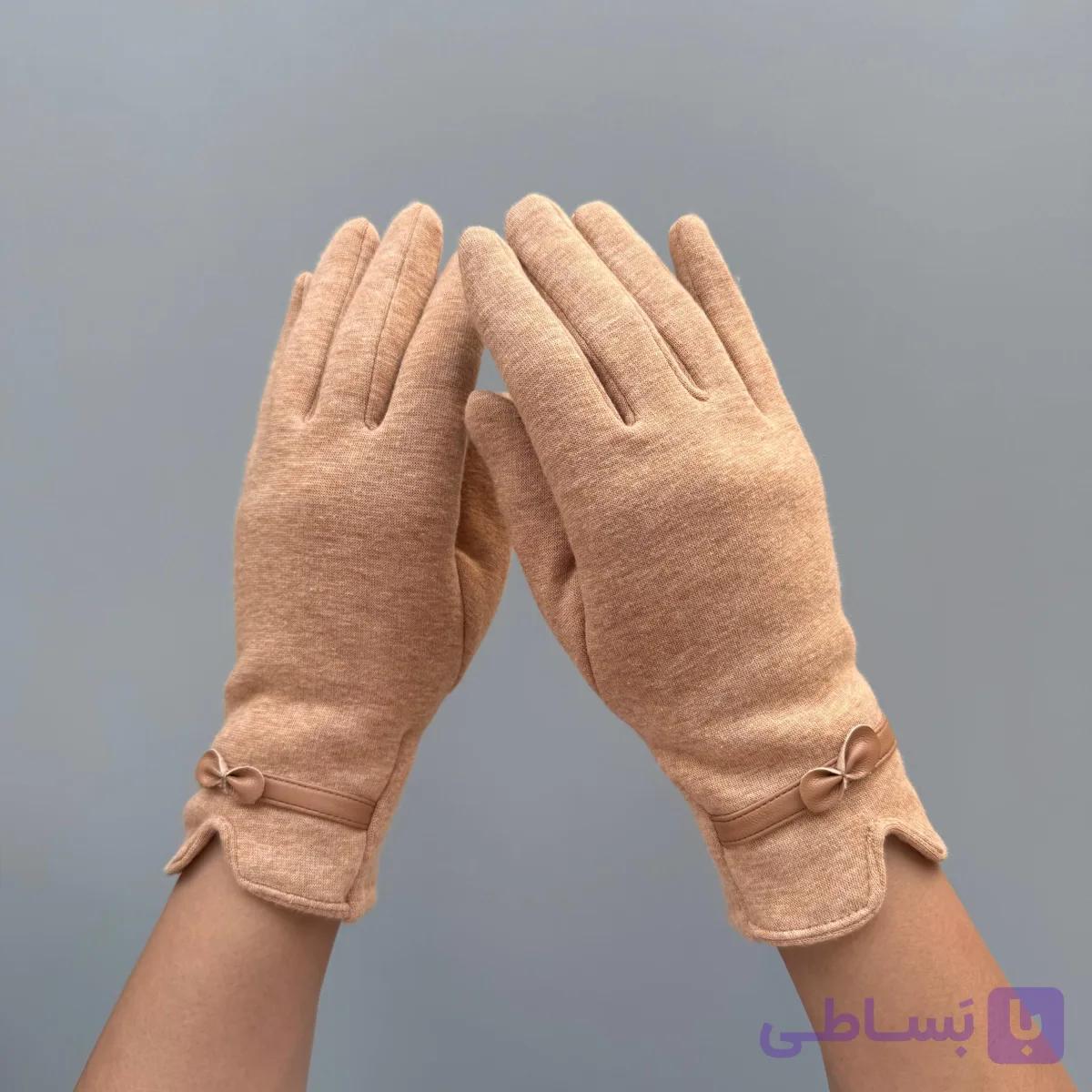 دستکش پاپیون خطی نسکافه‌ای — تصویر 1