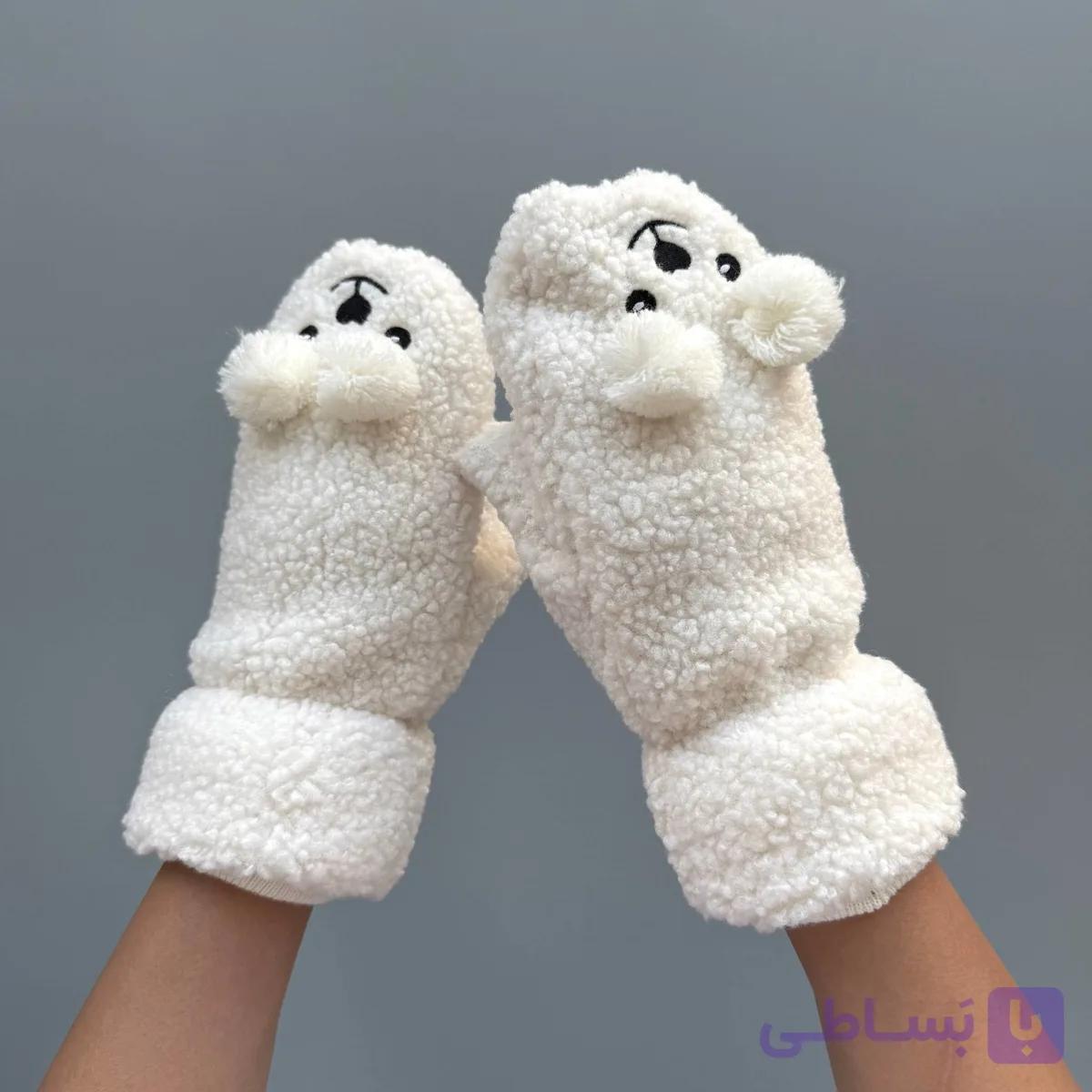 دستکش تدی سفید — تصویر 1