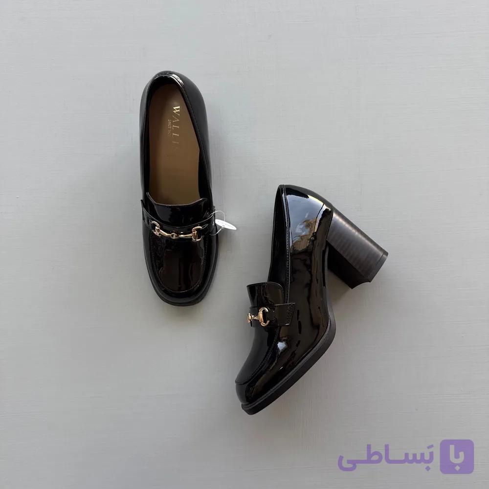 کفش اورجینال WALLIS ورنی مشکی (40) — تصویر 1