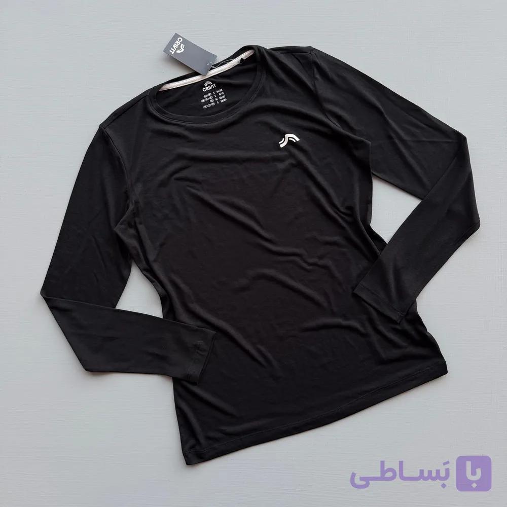 تیشرت ورزشی سفید آستین بلند CRIVIT(M) — تصویر 1