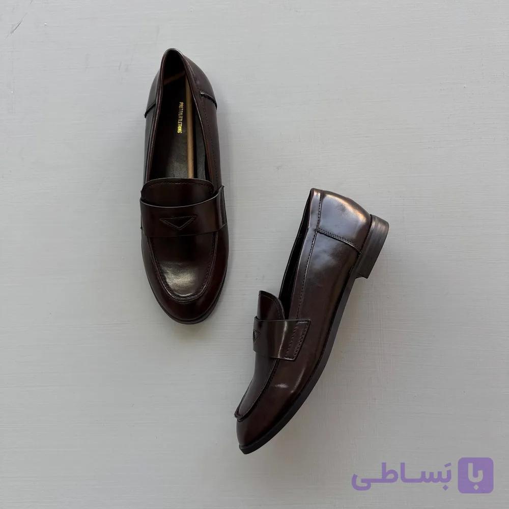 لوفر اورجینال PLT قهوه ای سوخته چرمی (38) — تصویر 1