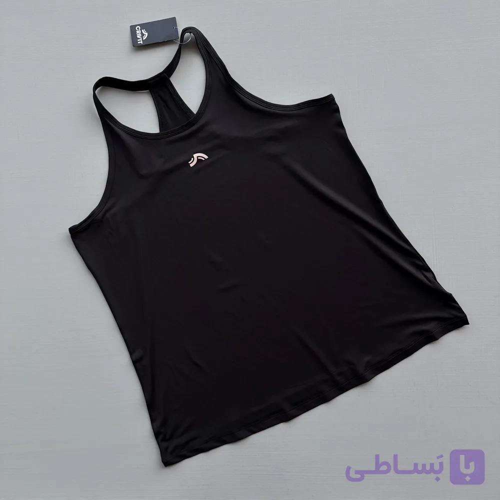 تاپ ورزشی بندپهن مشکی CRIVIT (L) — تصویر 1