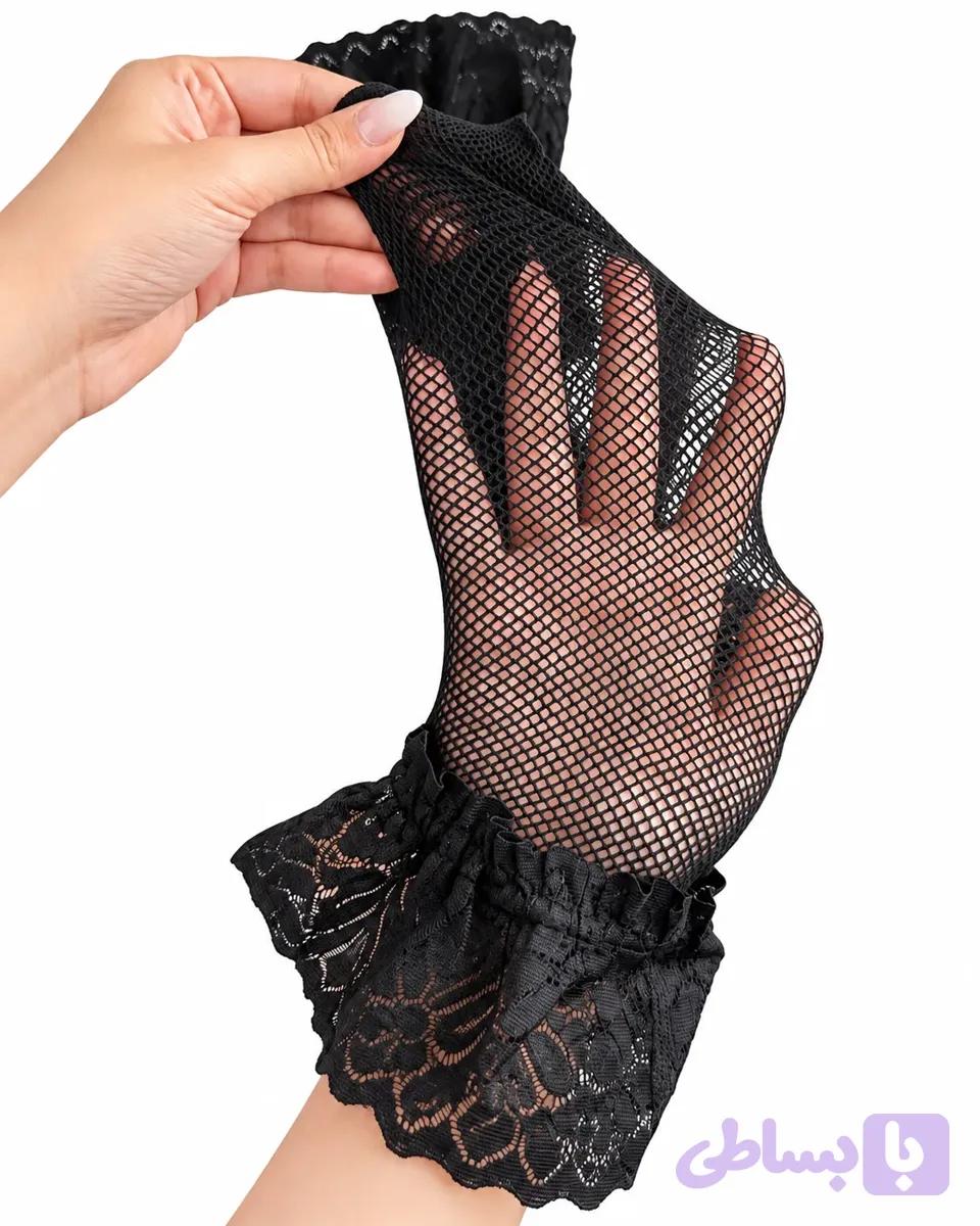 جوراب فیشنت بلند زنانه بالای گیپور ژله‌دار کد HA7 — تصویر 1