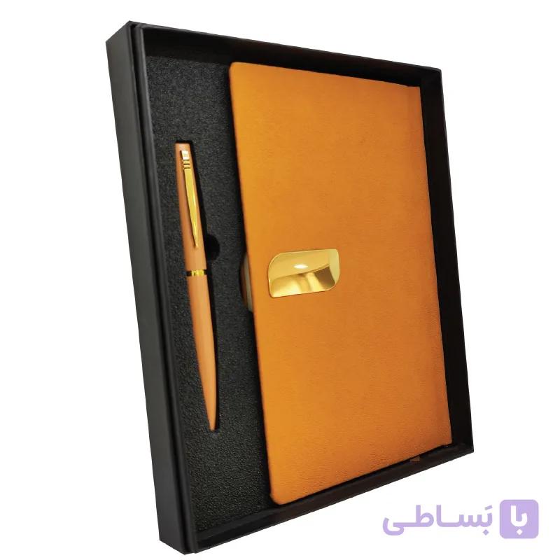 مینی ست هدیه یادداشت و خودکار خردلی — تصویر 1