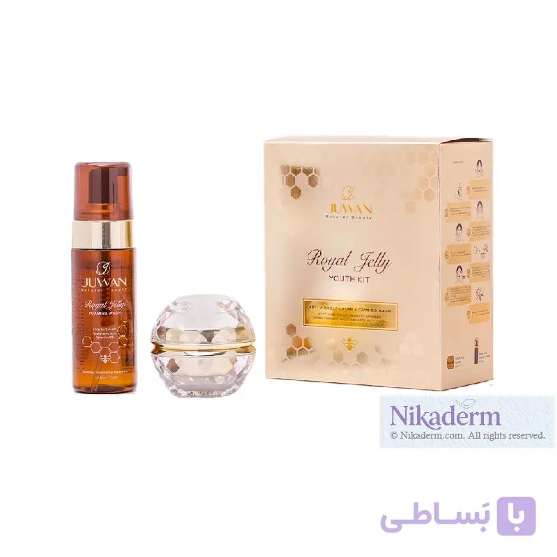 کیت ژل ضد چروک ژوان (Juwan) مدل Royal Jelly (ژل و فوم) 150ml — تصویر 1