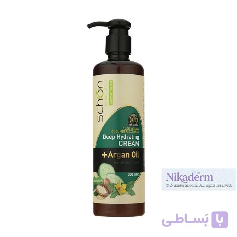 کرم مرطوب‌کننده صورت و گردن شون Cucumber مناسب انواع پوست حجم 300 ml — تصویر 1