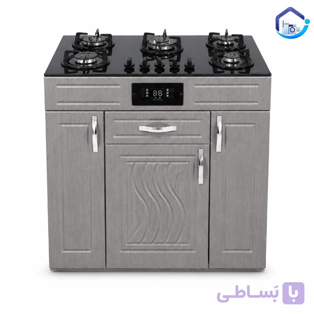 اجاق گاز کابینتی MDF رویه شیشه‌ای