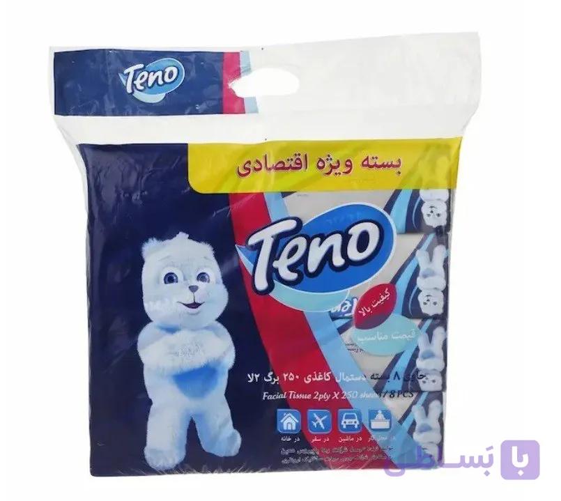 دستمال کاغذی اقتصادی تنو 8 عددی