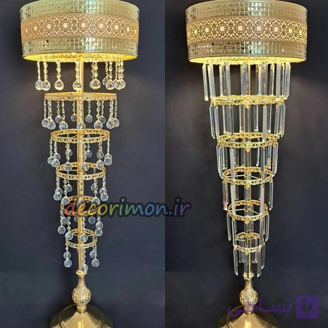 آباژور ایستاده مدل کریستال آویز — تصویر 1