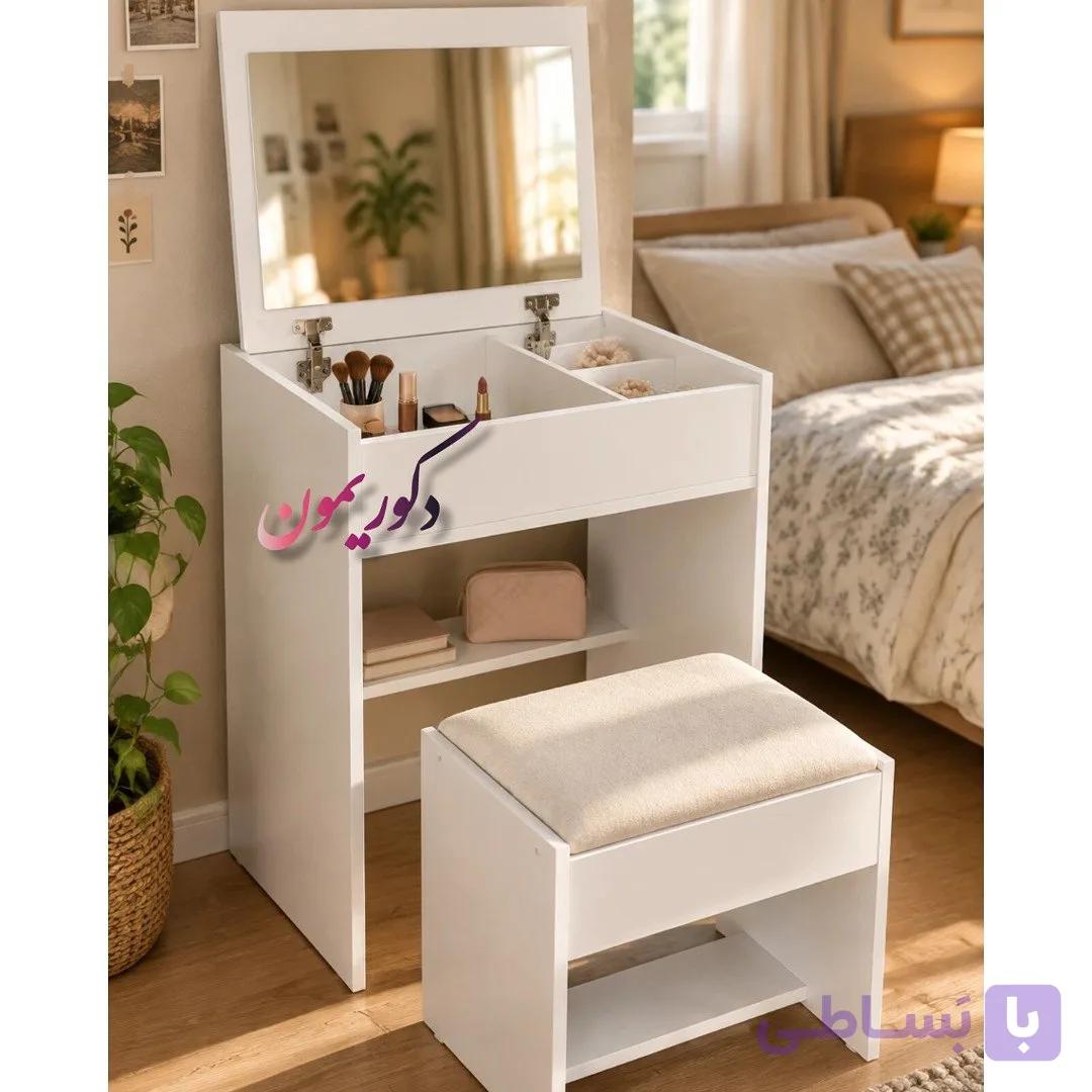 کنسول مدل میزآرایش کمجا همراه صندلی — تصویر 1