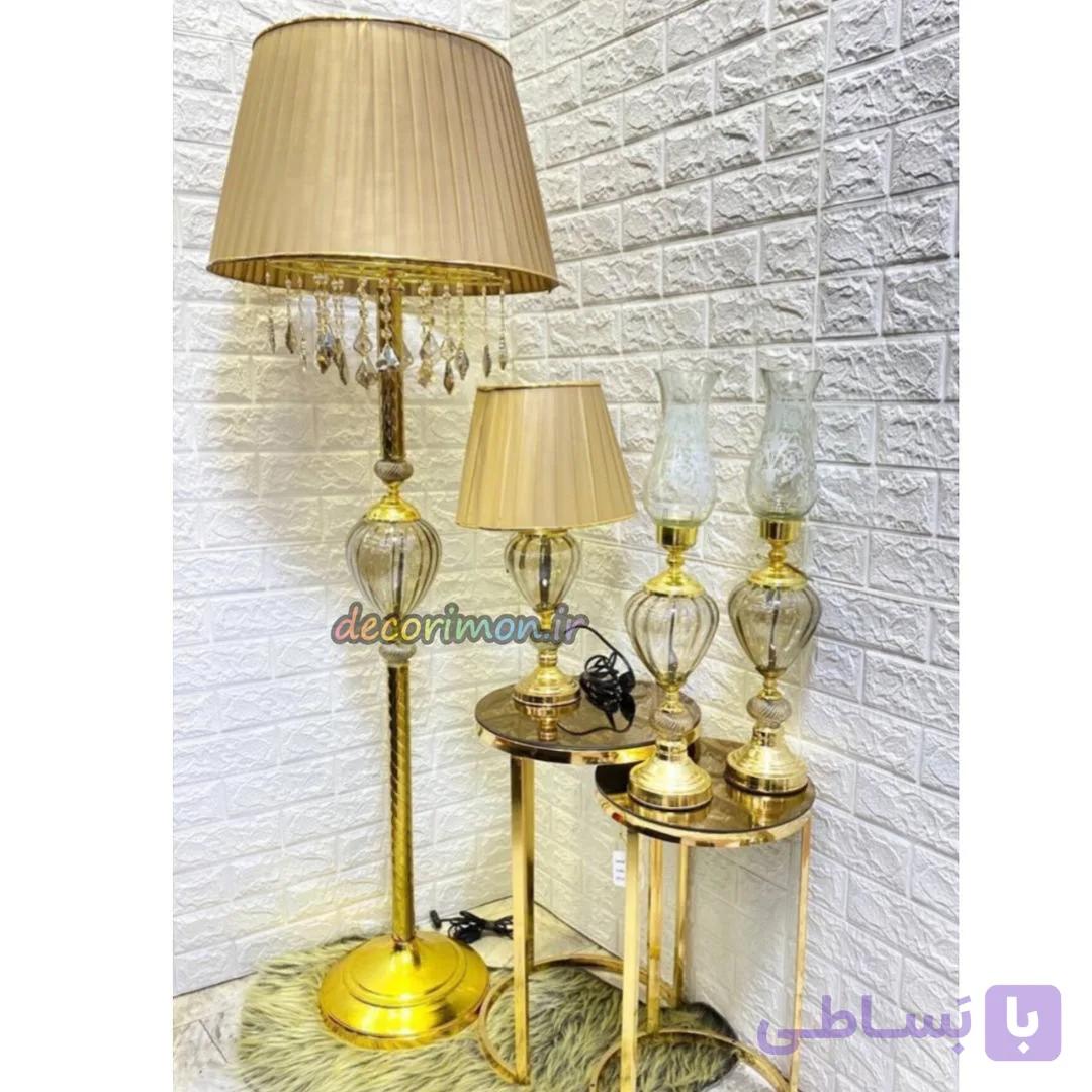 آباژور ایستاده مدل طوقه شیشه ای آویزدار