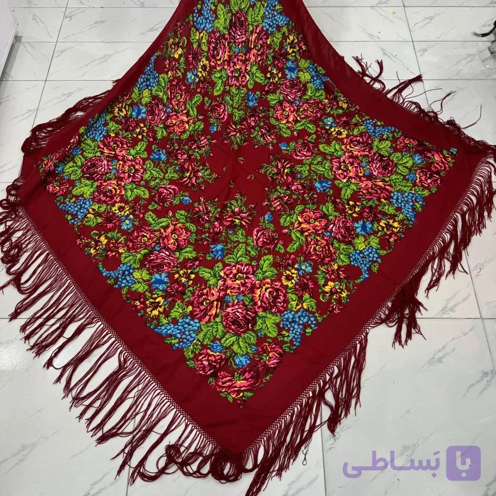 شال ترکمن نخی ترک کد 1664 وارداتی قواره 140-150 سانت 4 فصل بدون چروک