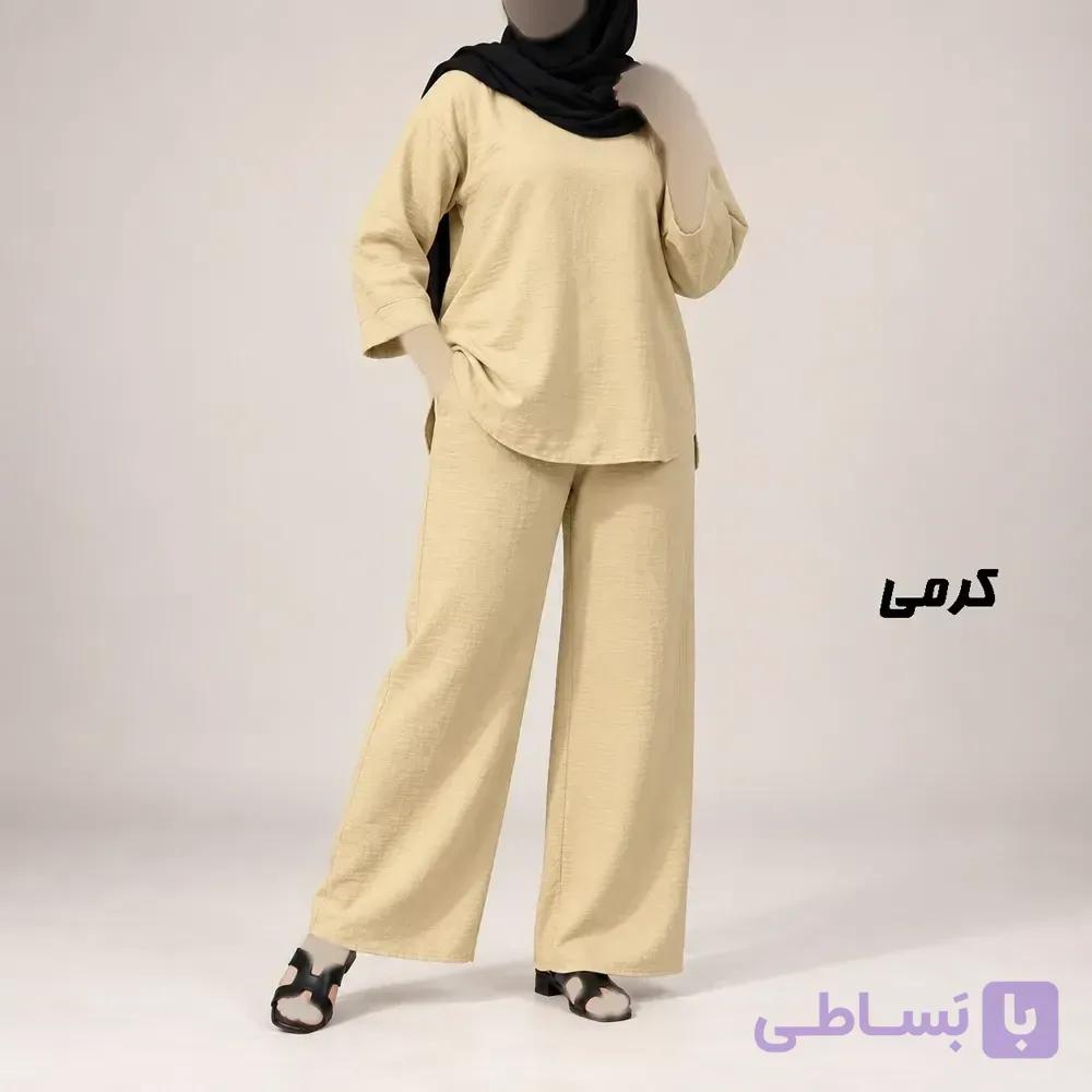 ست بلوز شلوار زنانه صوفیا فری سایز مناسب تا سایز 50