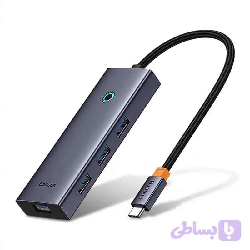 هاب ۶ پورت تایپ C باسئوس مدل Baseus 6-Port Type-C HUB Adapter BS-OH118