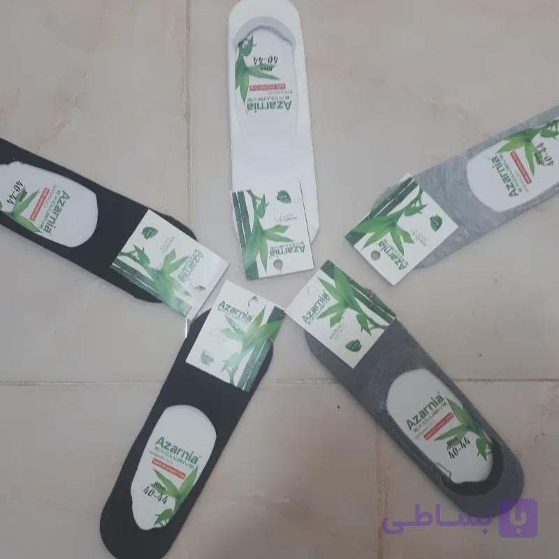 جوراب کالج مردانه برند آذرنیا نخ پنبه مگنت دار
