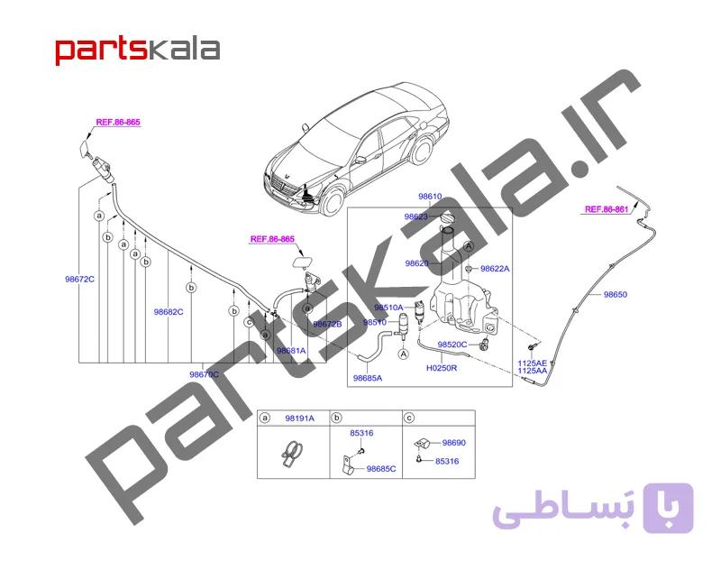 چراغ شور جلو جنسیس سدان
