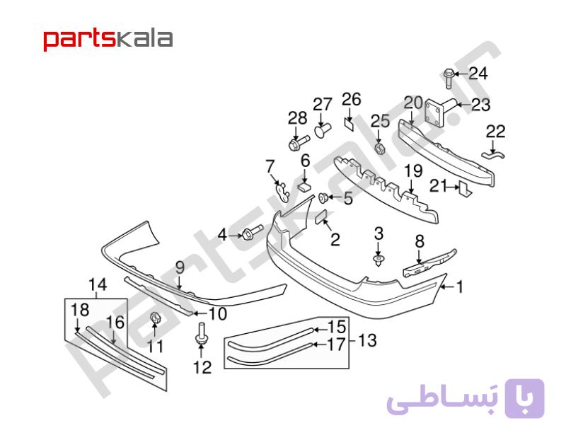 زه سپر عقب راست آزرا قدیم