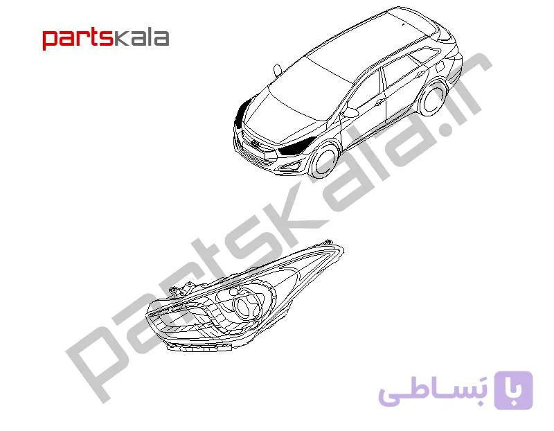 چراغ جلو چپ هیوندای i40