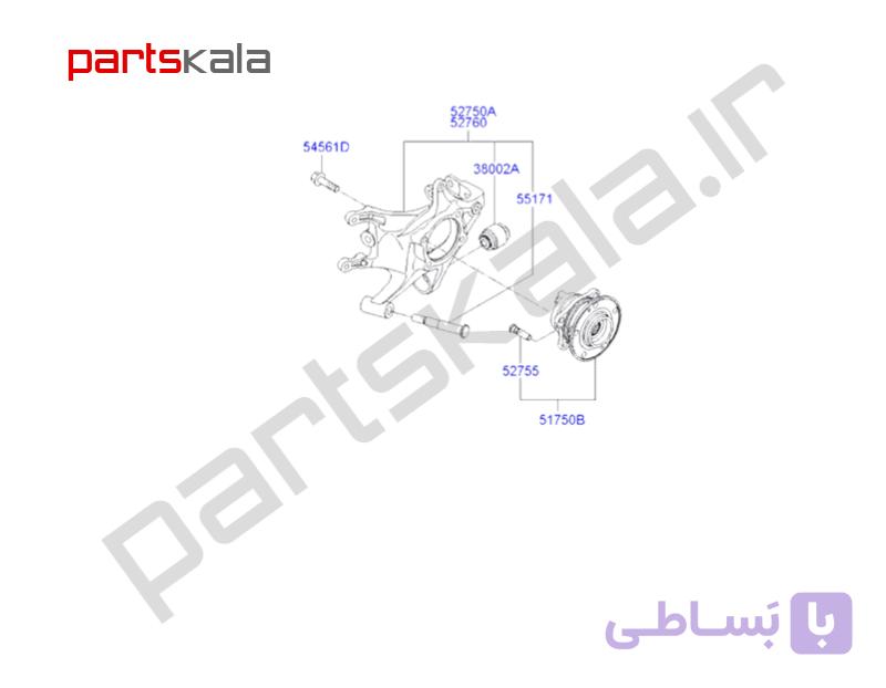 سگدست عقب چپ سانتافه DM