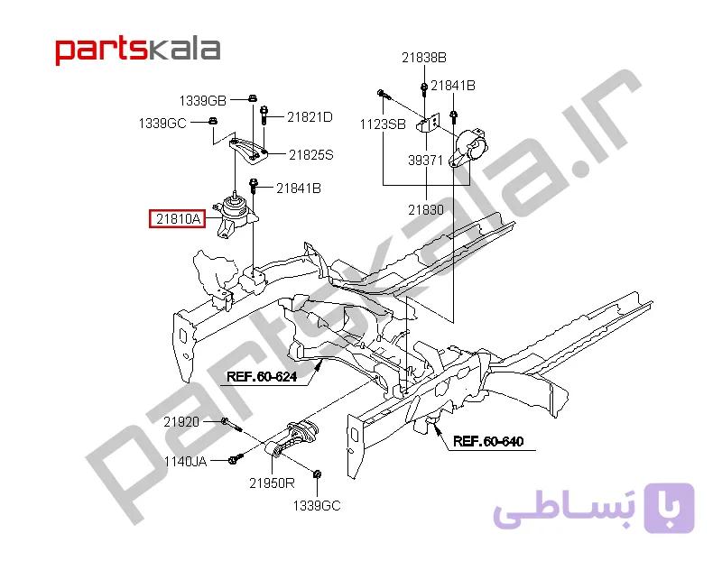 دسته موتور راست i20 وارداتی