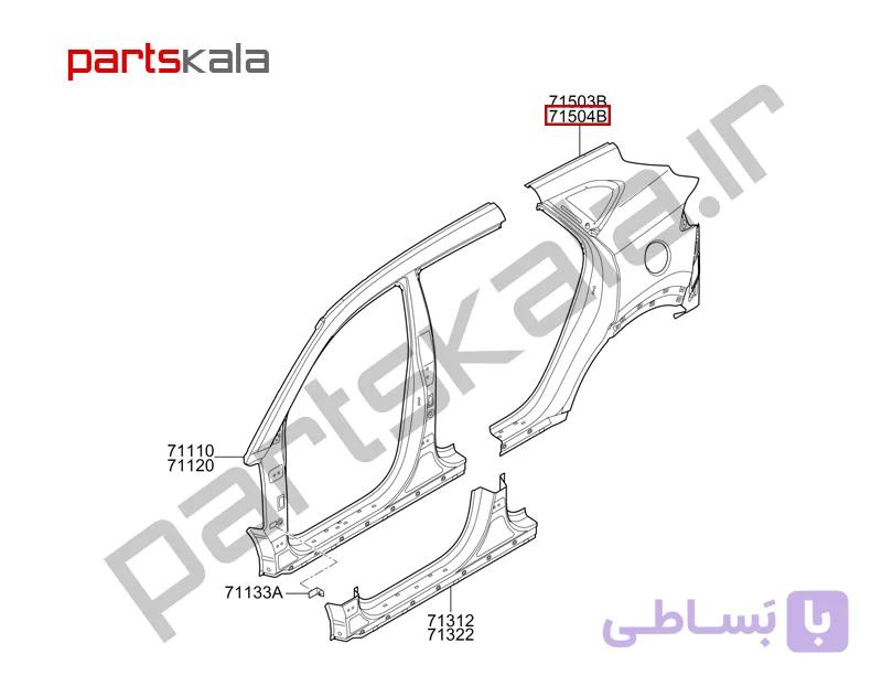 گلگیرعقب راست توسان TL