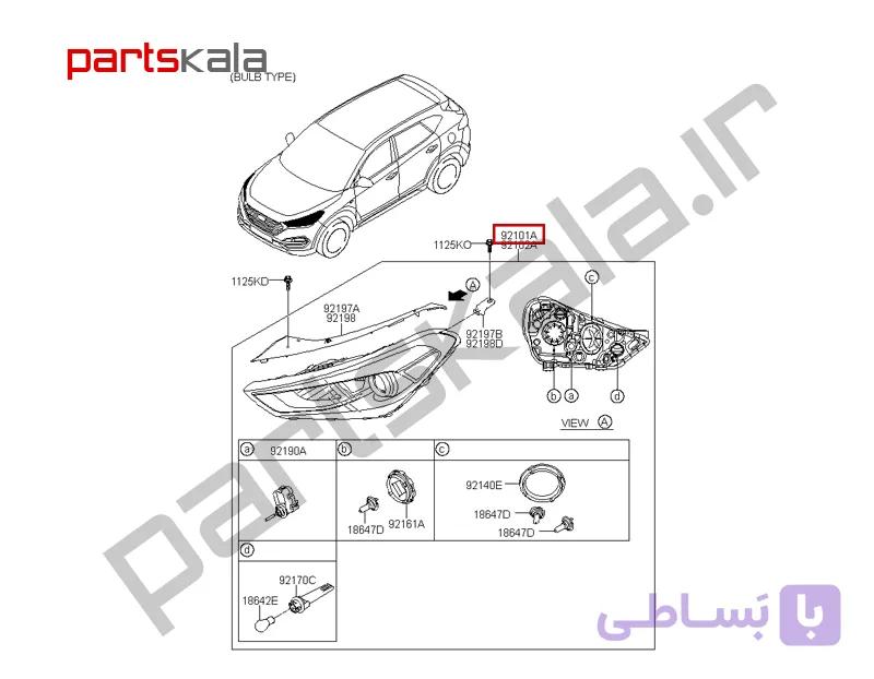 چراغ‌ جلو چپ توسان TL