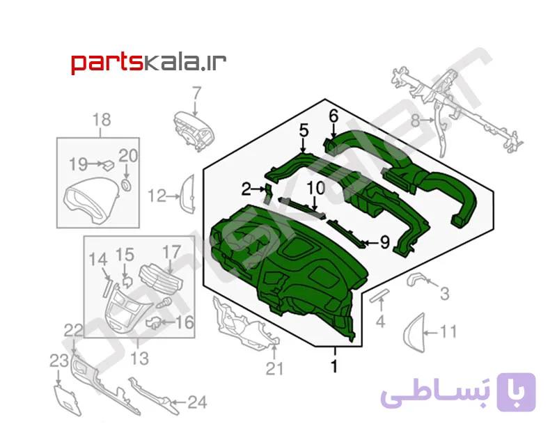 پوسته داشبورد اکسنت ۲۰۱۵ وارداتی