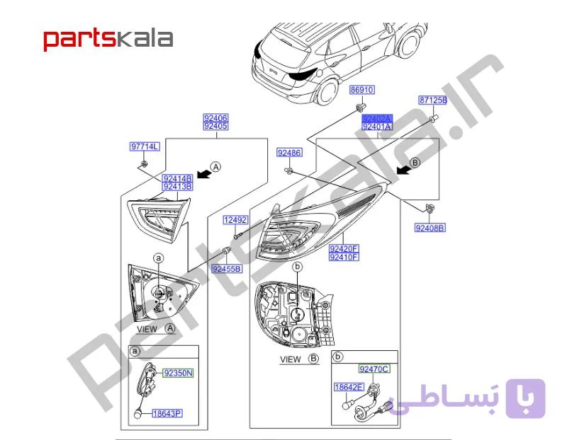 چراغ خطر-بیرونی چپ توسان(ix35)