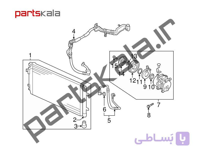 شلنگ ورودی کمپرسور کولر اکسنت