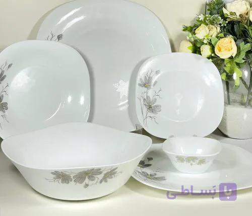 سرویس ارکوپال ۲۶ پارچه طرح مربع