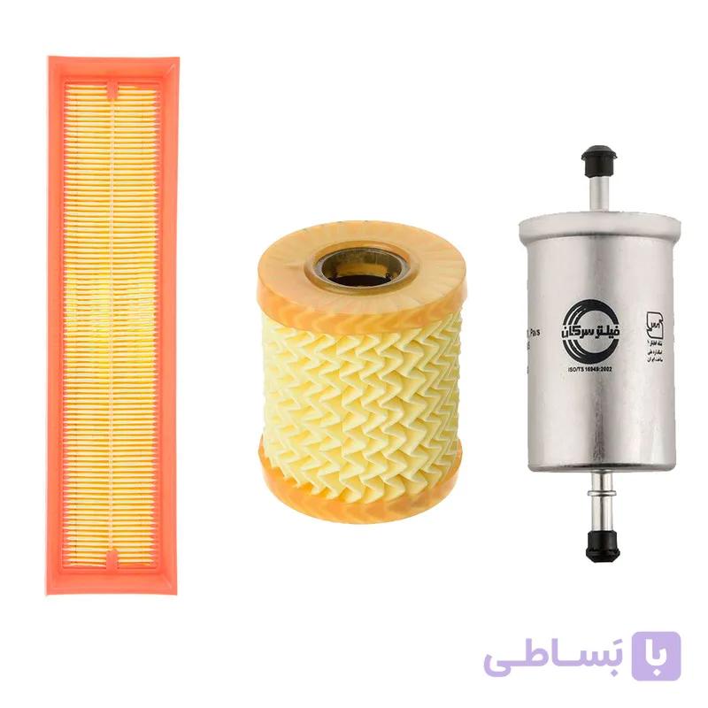 فیلتر روغن خودرو سرکان مدل 7793 به همراه فیلتر هوا و فیلتر بنزین
