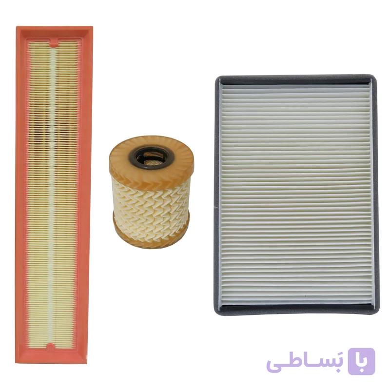 فیلتر هوا خودرو سرکان مدل SF72411223 به همراه فیلتر روغن و فیلتر کابین مناسب برای پژو پارس TU5