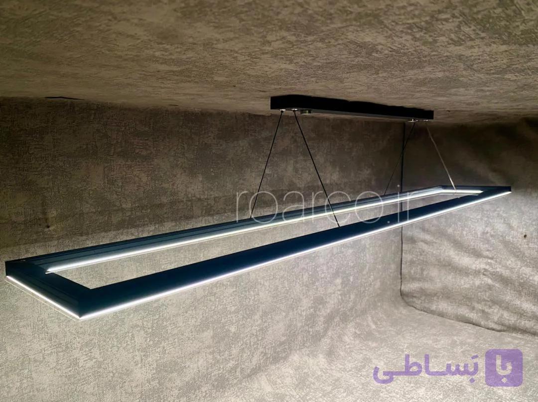 لوستر آویز مدرن لوستر مستطیل افقی