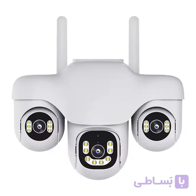 دوربین مینی اسپیددام 6 موتره(هر لنز موتور مجزا)3PTZ سیمکارتی 3 لنز 15 مگاپیکسل V380 PRO SC31 — تصویر 1