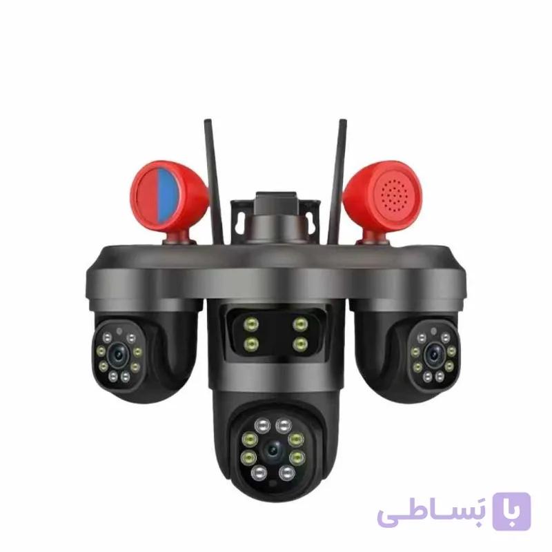 دوربین سیمکارتی ۳ لنز IPC-V380-LX-CD36CF رزولوشن 15 مگا پیکسل(هر سه لنز موتوردار دار و قابل چرخش از برنامه) آژیر دار — تصویر 1