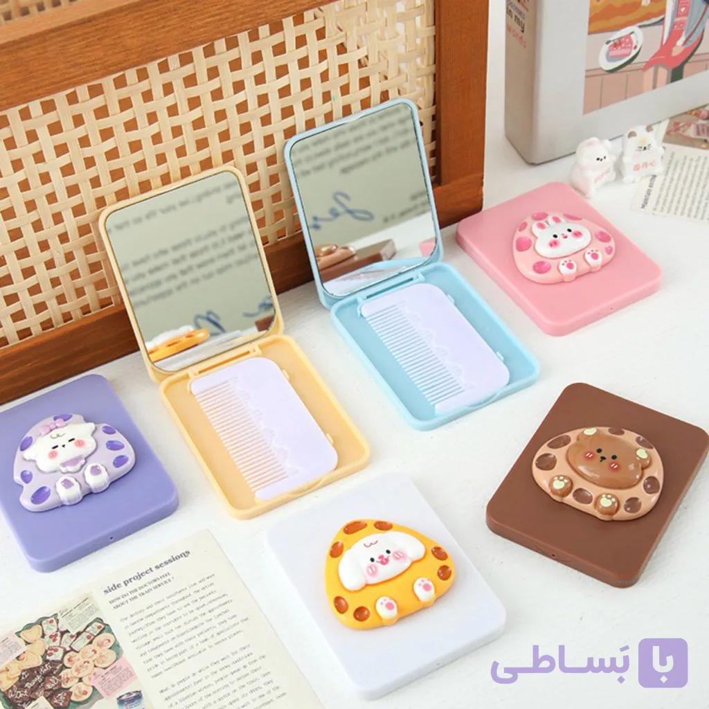 ست آینه و شانه جیبی فانتزی — تصویر 1