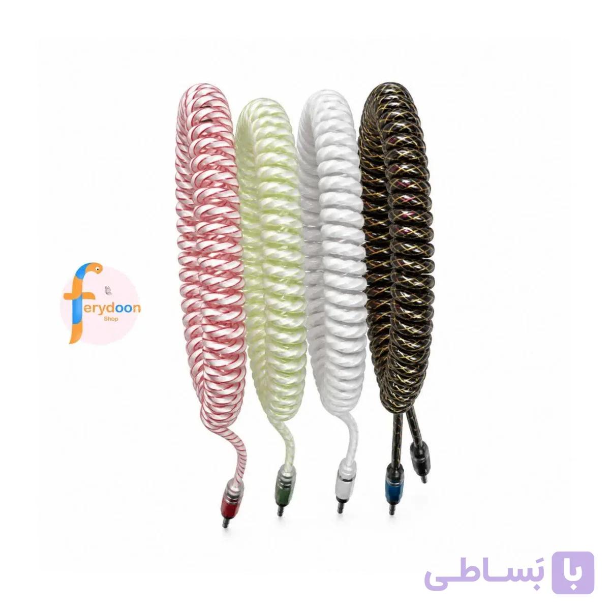 کابل AUX تلفنی فنری؛ انتخابی کاربردی برای خودرو و استفاده روزمره — تصویر 1