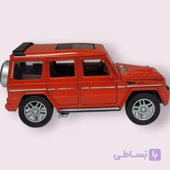 ماشین اسباب بازی بنز جی کلس رنگ قرمز طرح امبولانس درب باز شو — تصویر 1
