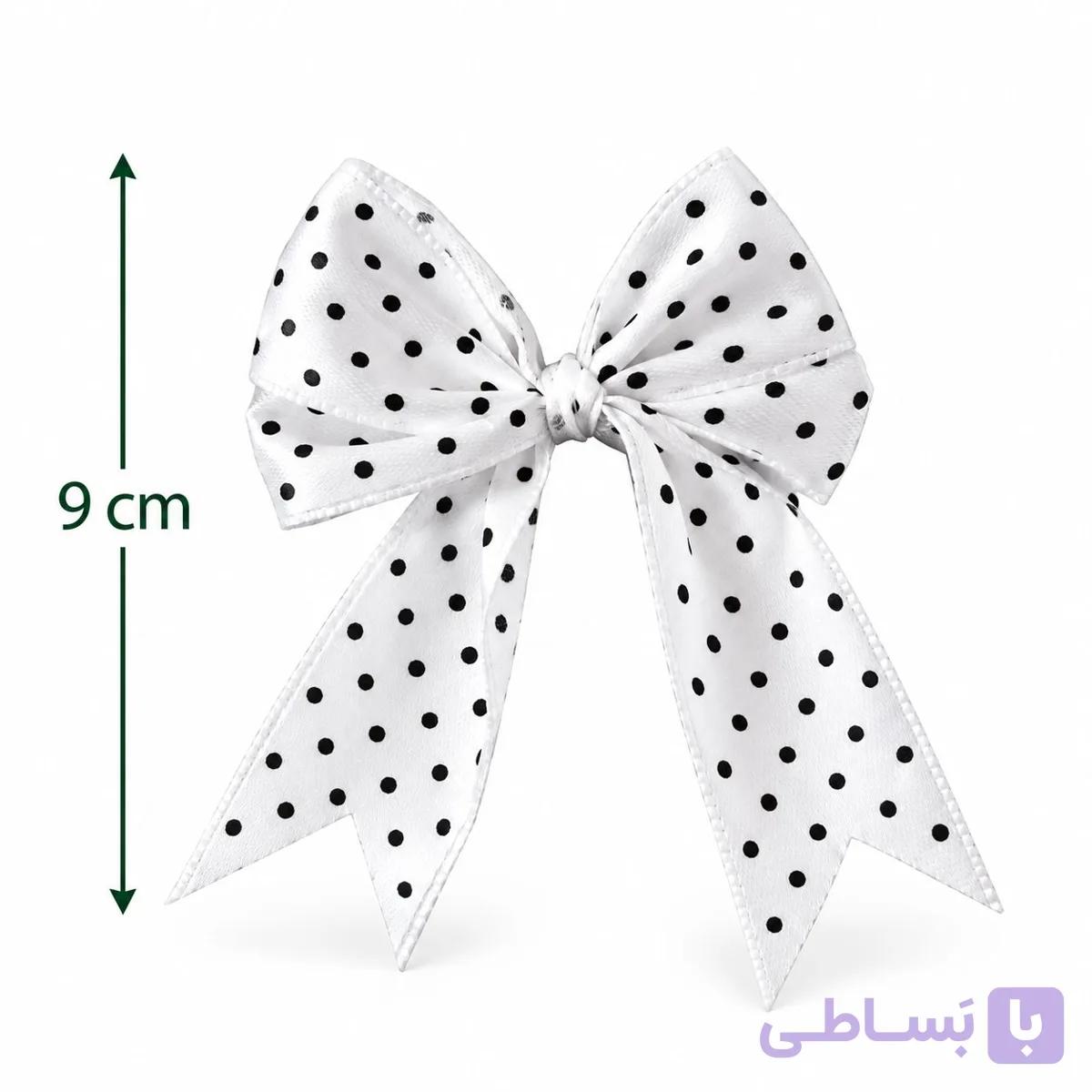 پاپیون خالدار سفید(بسته 5 عددی)