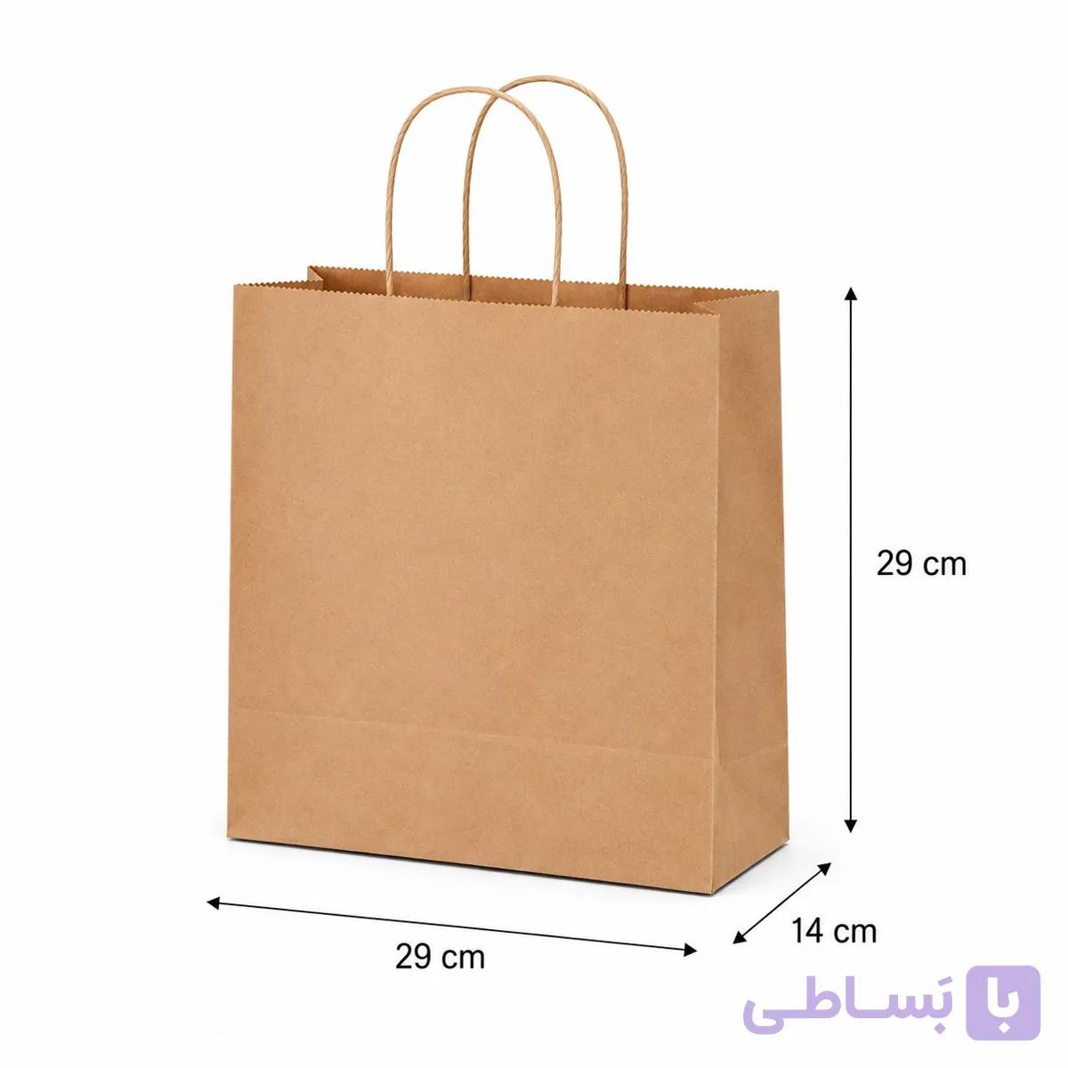 ساک دستی کرافت 29×29 با گاست 14 و دستگیره کاغذی — تصویر 1