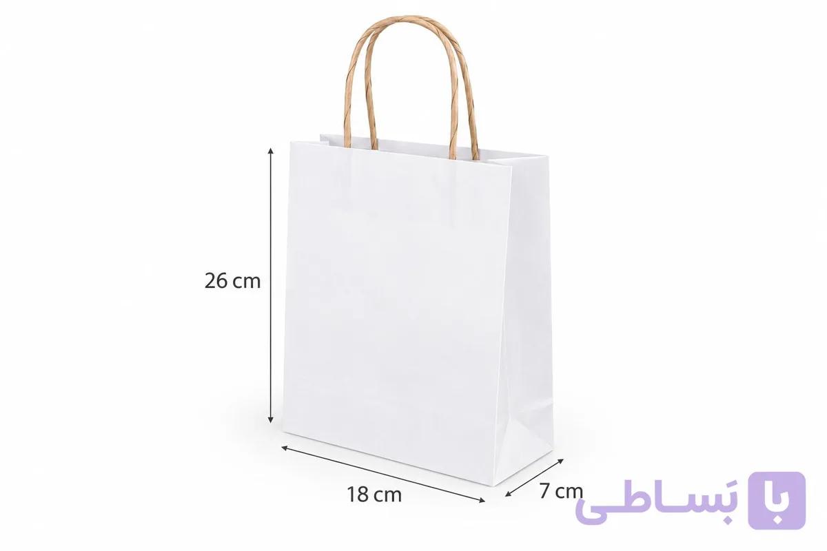 ساک دستی کاغذی  18×26 با گاست 7 و دستگیره کاغذی — تصویر 1