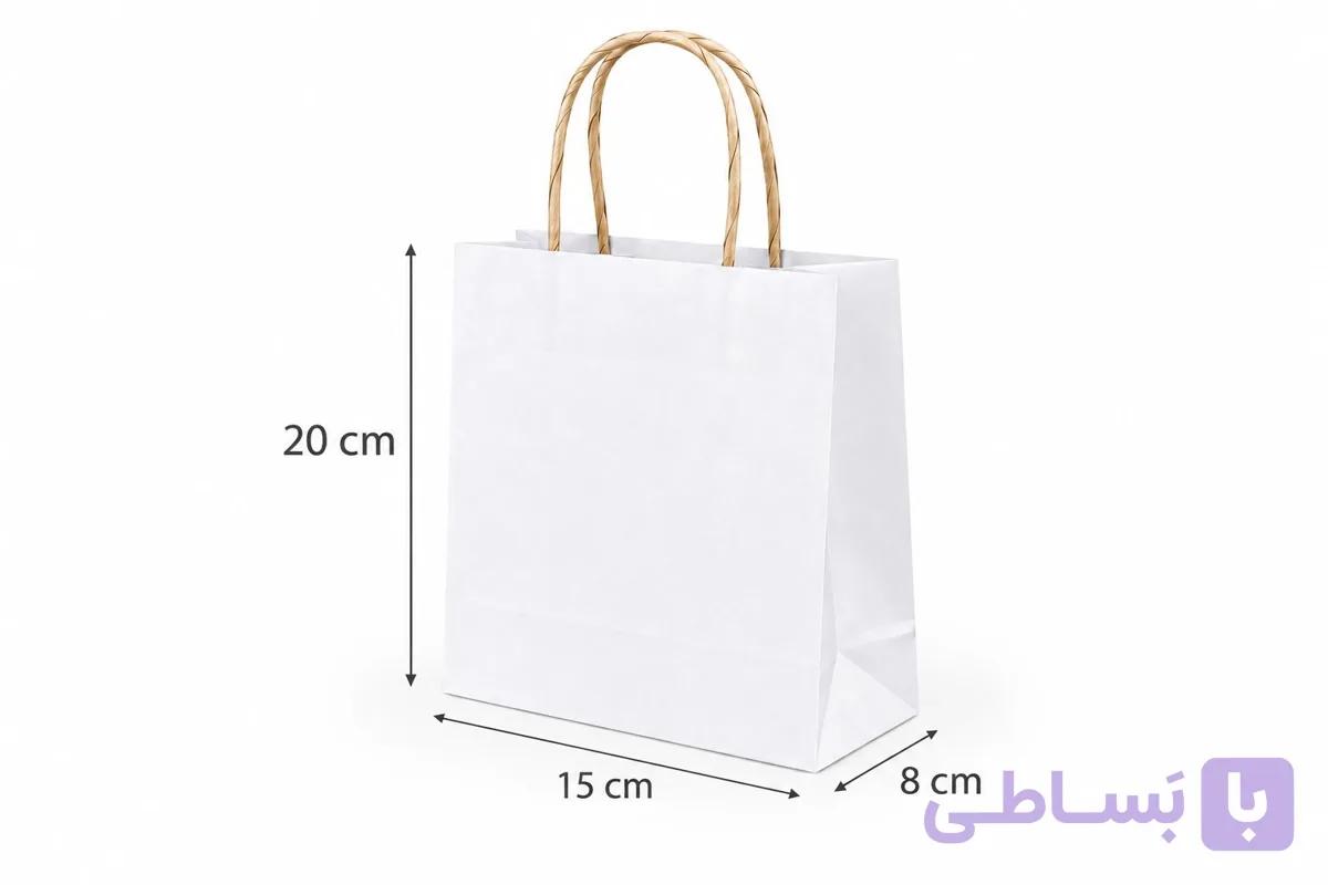 ساک دستی کاغذی  15×20 با گاست 8 و دستگیره کاغذی — تصویر 1