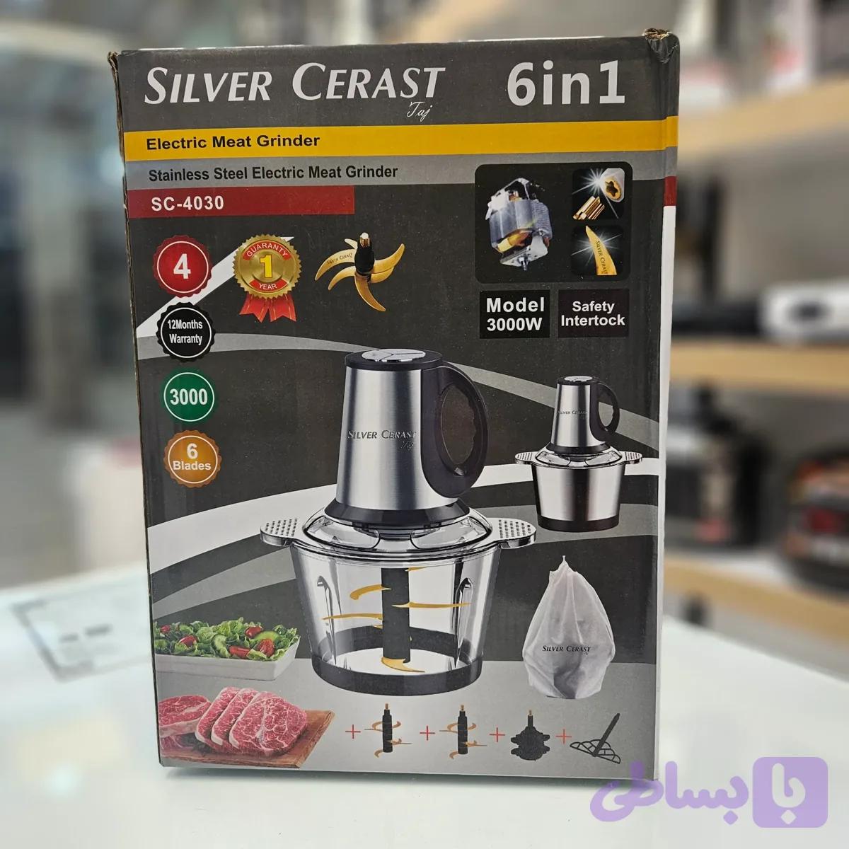خردکن سیلور کرست مدل SC4030 ظرفیت ۴ لیتر با ۶+۶ تیغه تیتانیوم — تصویر 1