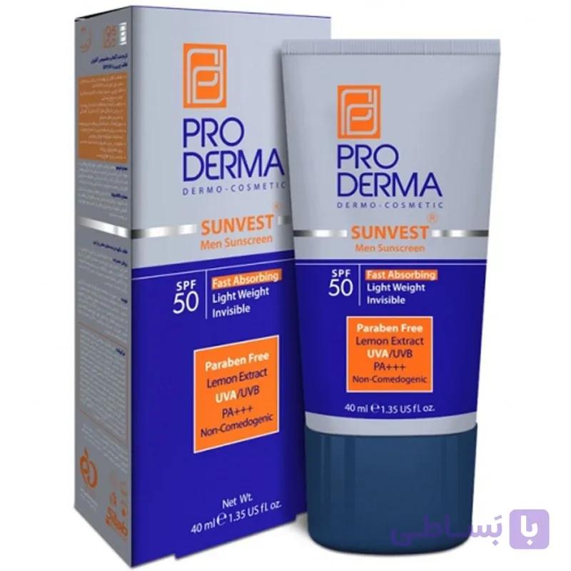 کرم ضدآفتاب مخصوص آقایان پرودرما مدل MEN، حجم 40 میلی‌لیتر proderma