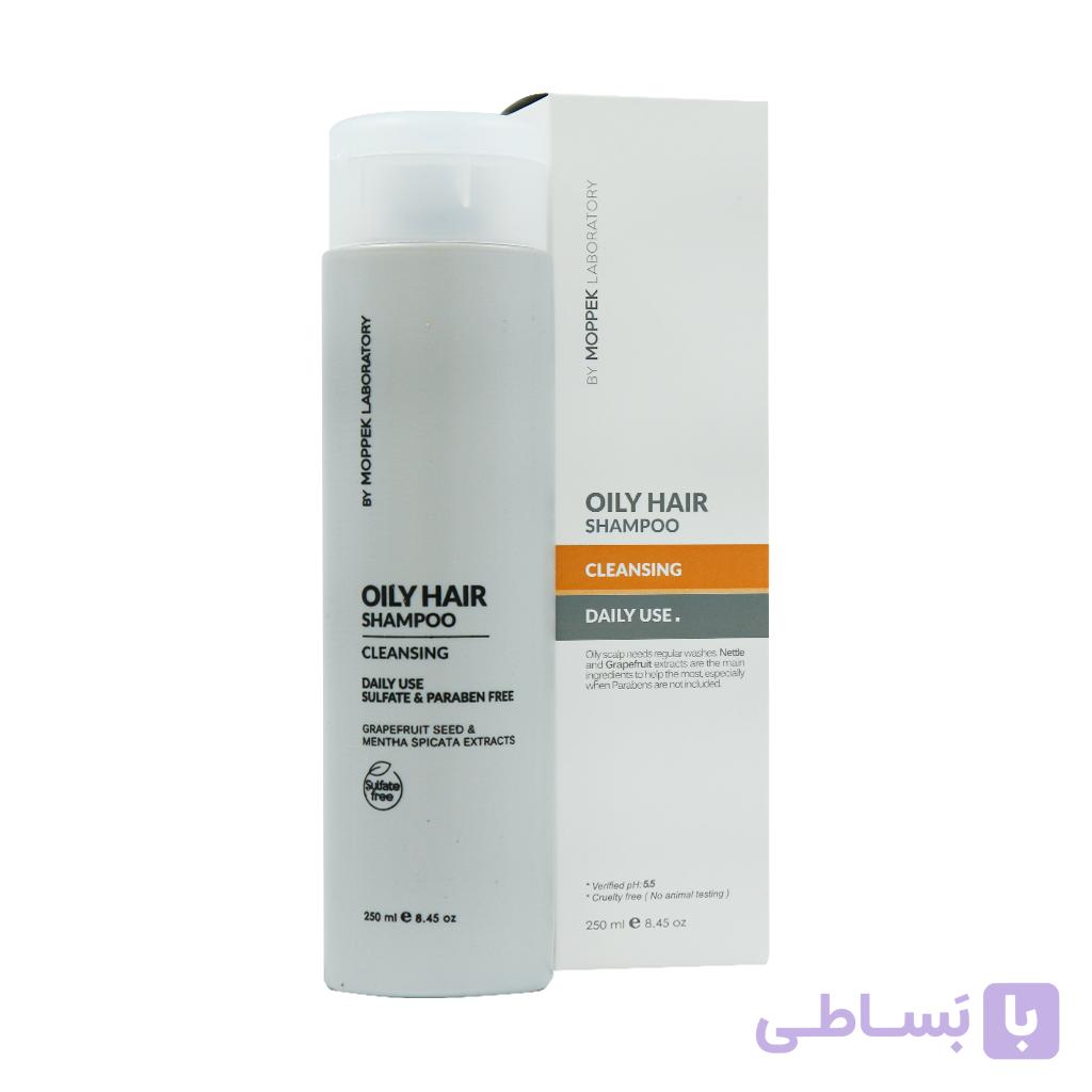 شامپو مو موپک مدل Daily مناسب برای موهای چرب حجم 250 میلی لیتر moppek