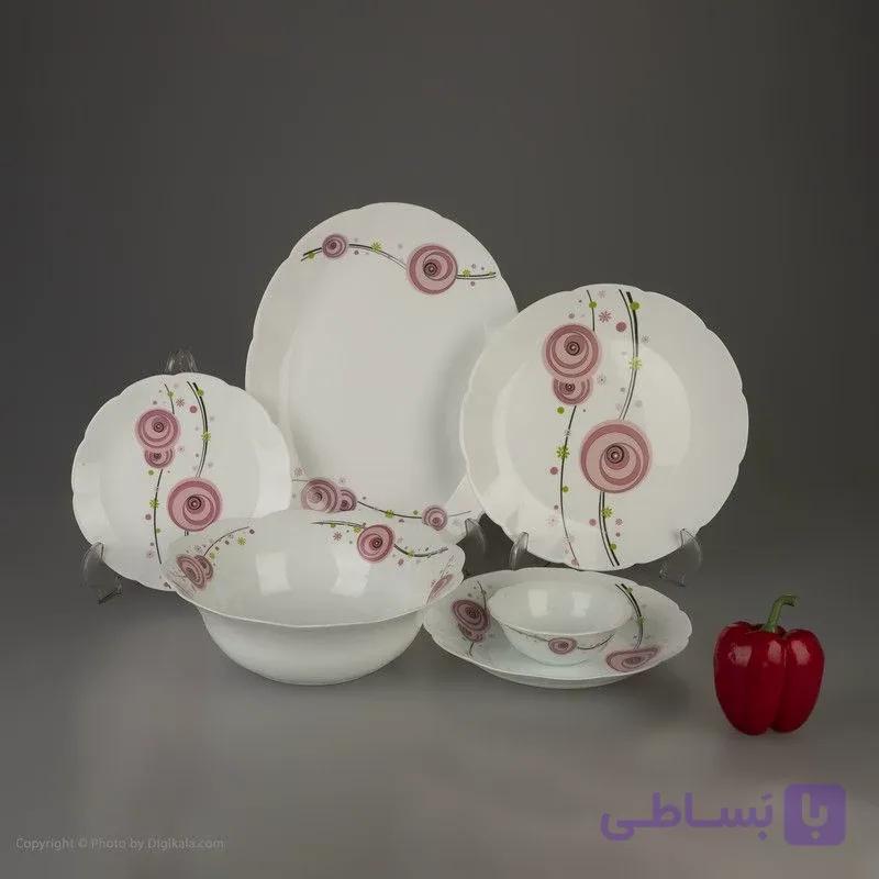 سرویس غذاخوری 26 پارچه نیو آلویس بنفش6 نفره