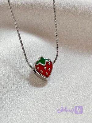 گردنبند توت فرنگی رنگ ثابت 🍓 — تصویر 1