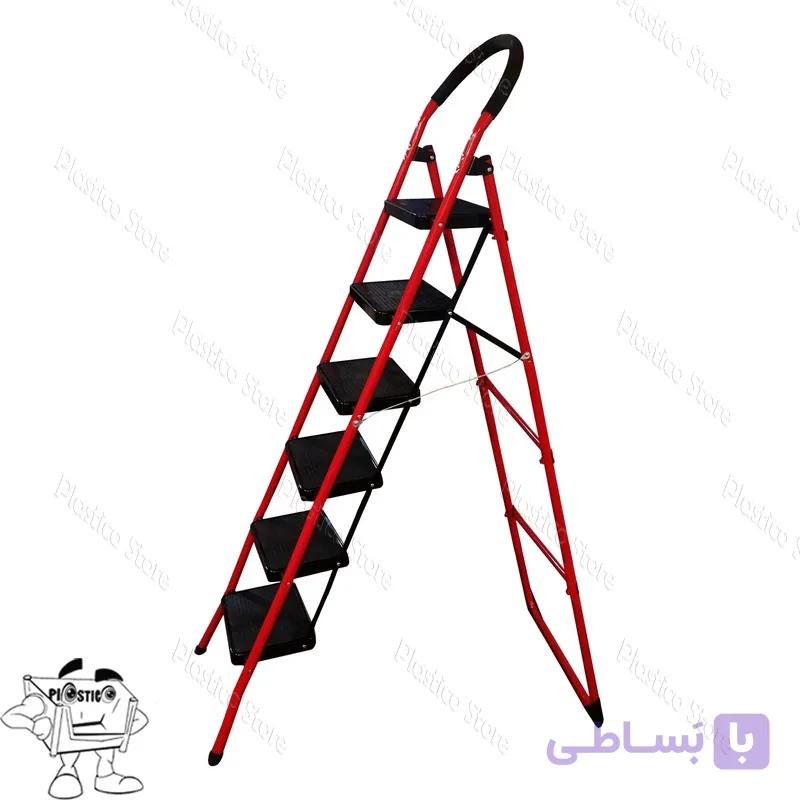 نردبان خانگی 6 پله صادراتی رویال — تصویر 1